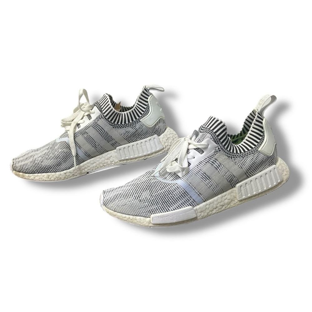 ⚪ Adidas NMD_R1 Primeknit Zebra Men’s Size 12 | White Black Boost Sneakers